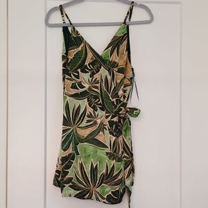Vici - Tropical Green Wrap Romper